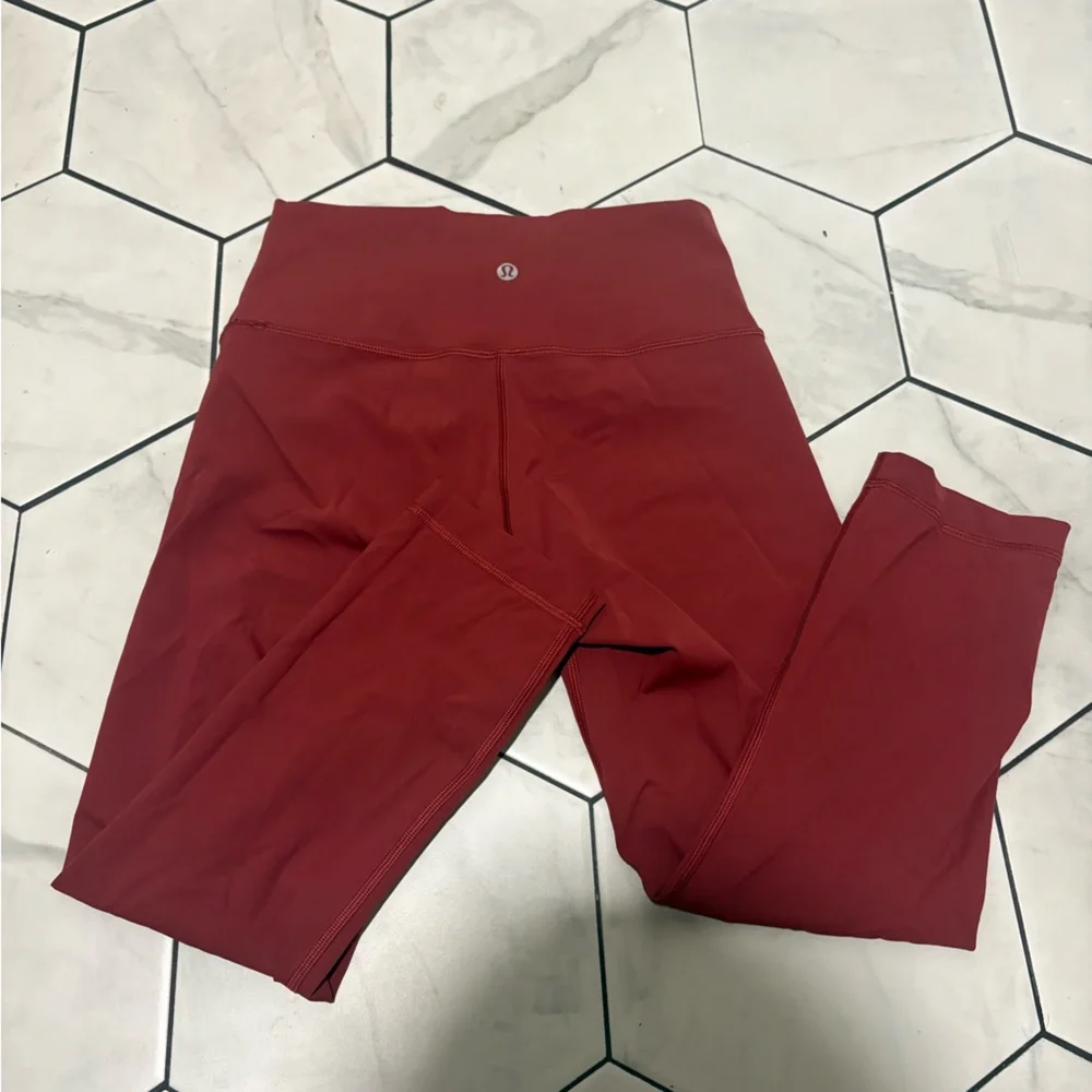 lululemon athletica Womens Burgundy High-Rise Leggings